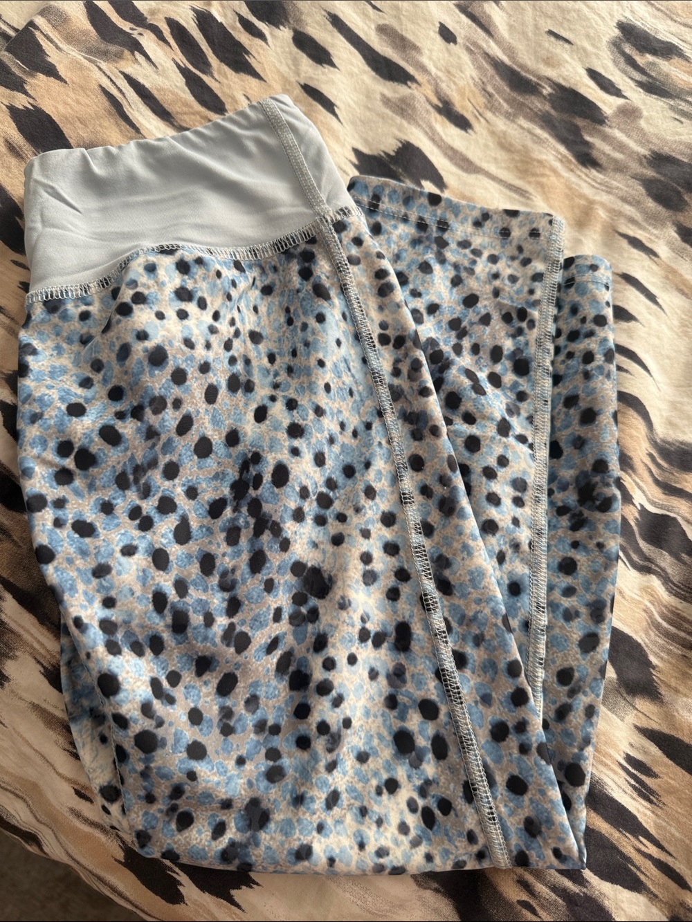 Blue and Black Speckled Leggings